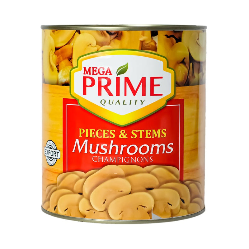 Mega Prime Mushrooms Pieces And Stems 2840g