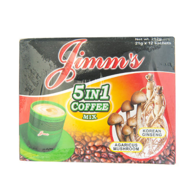 Jimm's 5 in1 Coffee Mix 21g x 12 Sachets