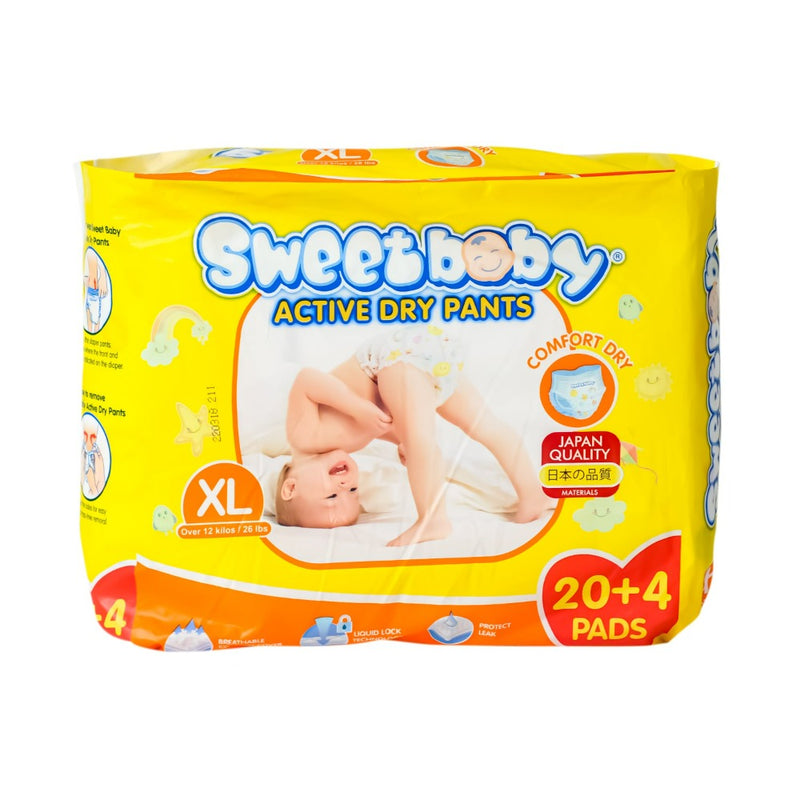Sweet Baby Active Dry Pants XL 20's + 4 Free Pads