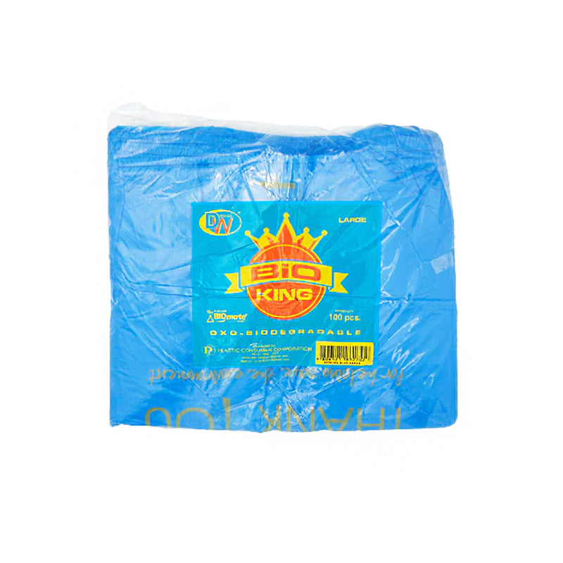 Bioking Plastic Bag Large Blue 100's