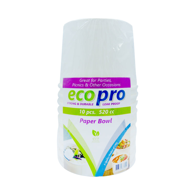 Ecopro Paper Bowl 520cc 10's