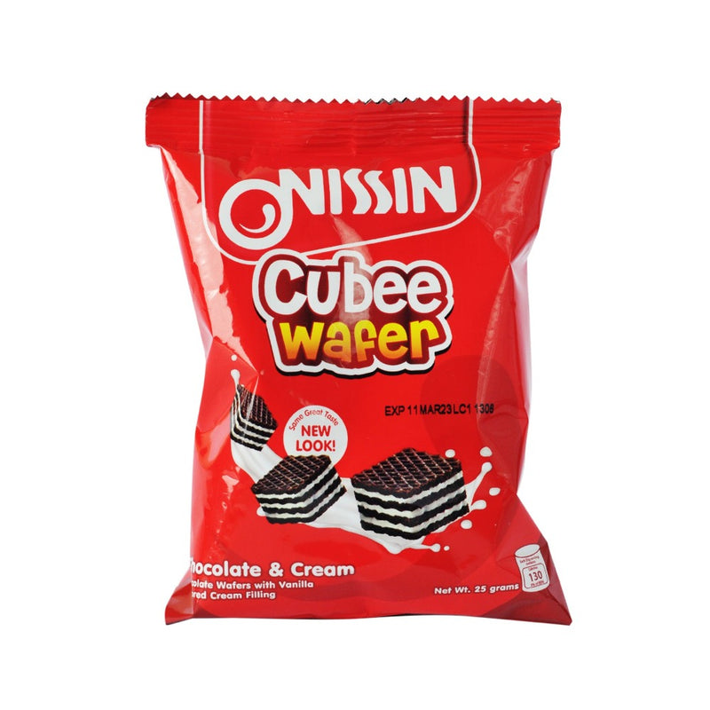 Nissin Cubee Wafer Chocolate And Cream 25g