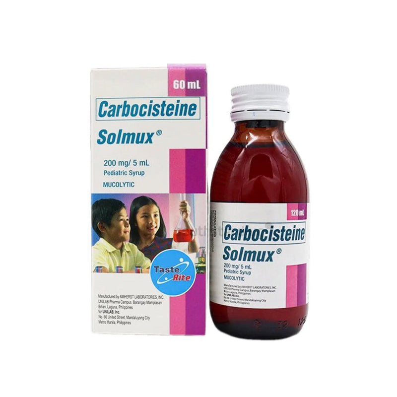 Solmux Carbocisteine Suspension 200mg/5ml Syrup 60ml