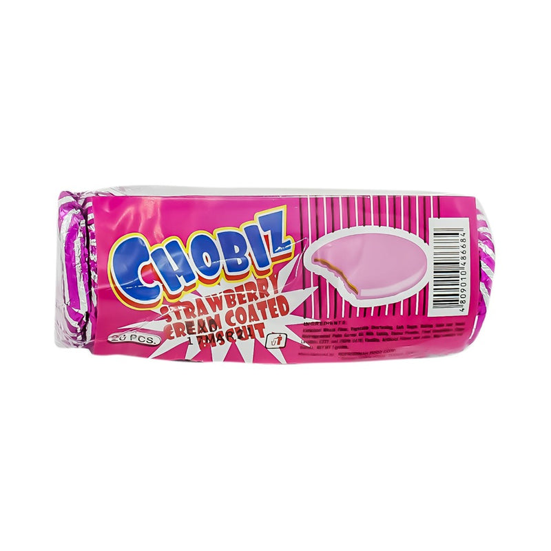 Chobiz Strawberry Cream Coated Biscuit 20's