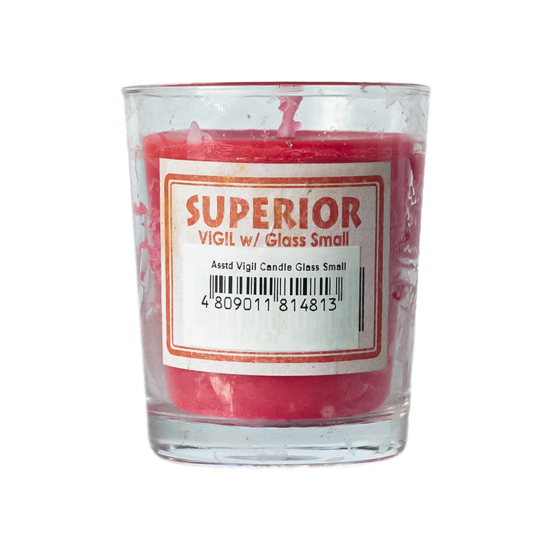 Superior Vigil Candle With Glass Assorted Small