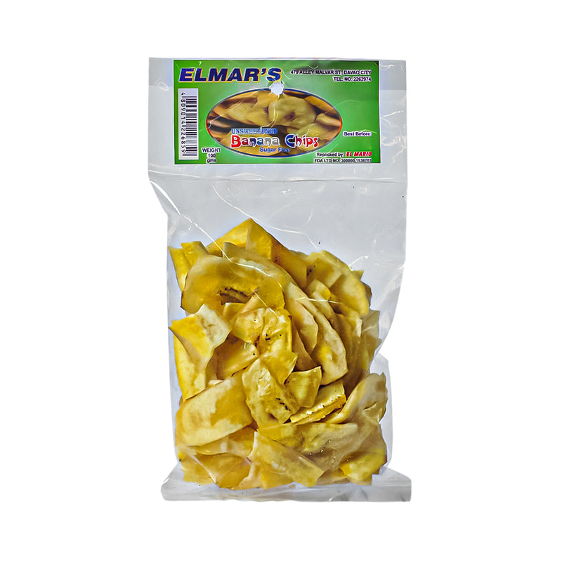 Elmar's Banana Chips Unsweetened 100g