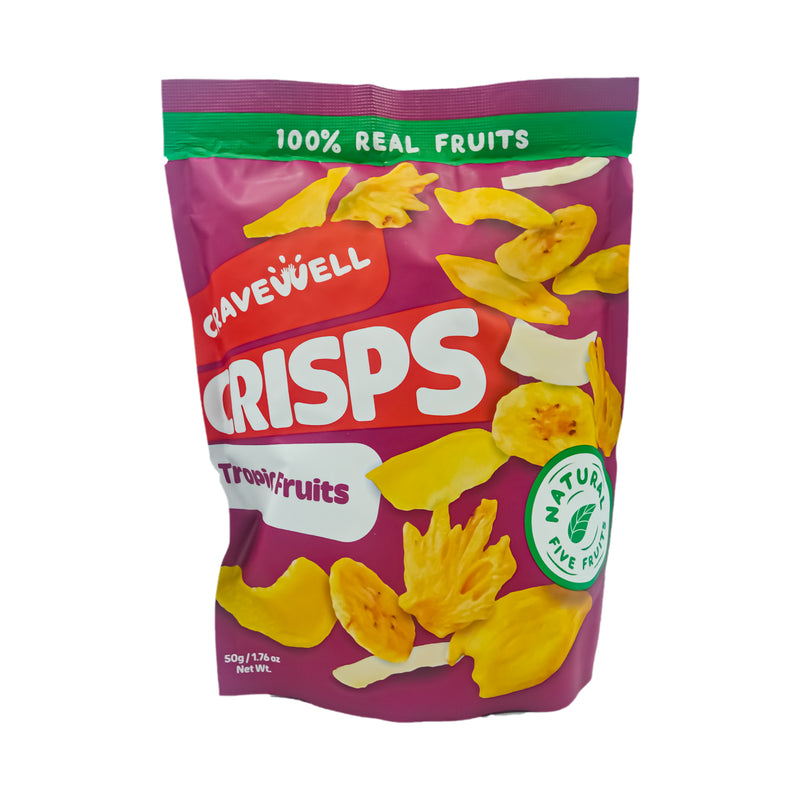 Cravewell Crisps Tropical Fruits Natural 50g