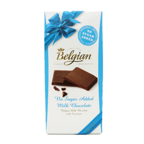 Belgian Chocolates No Sugar Added Milk Chocolate 100g