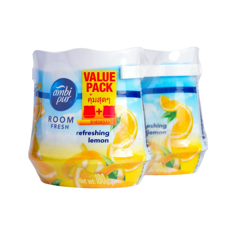 Ambi Pur Gel Fresh Refreshing Lemon Value Pack 180g x 2's