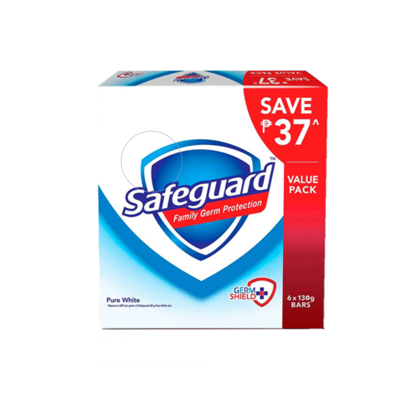 Safeguard Bar Soap Pure White 125g x 6's