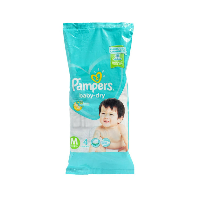 Pampers Baby Dry Diapers Medium 4's
