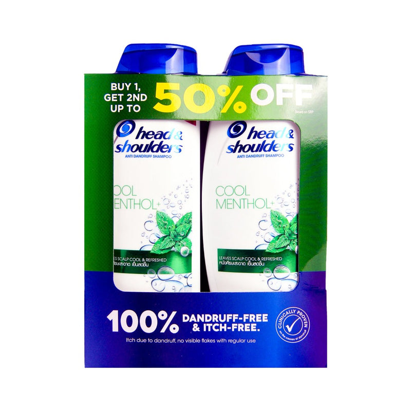 Head & Shoulders Anti-Dandruff Shampoo Cool Menthol 330ml x 2's