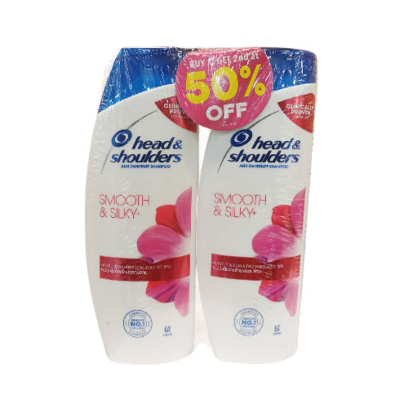 Head & Shoulders Anti-Dandruff Shampoo Smooth And Silky 330ml x 2's