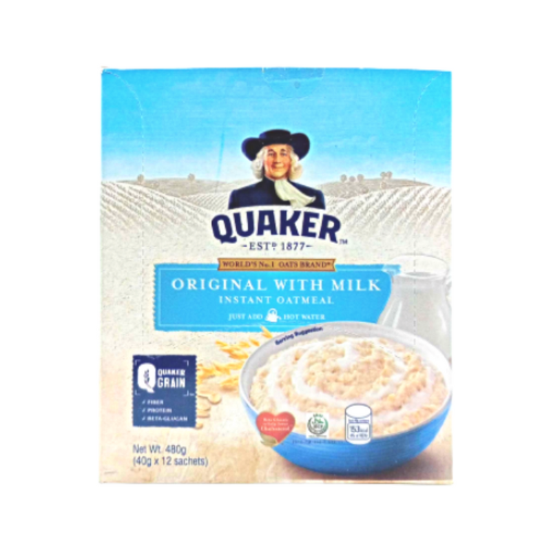 Quaker Instant Oats with Milk 40g x 12's