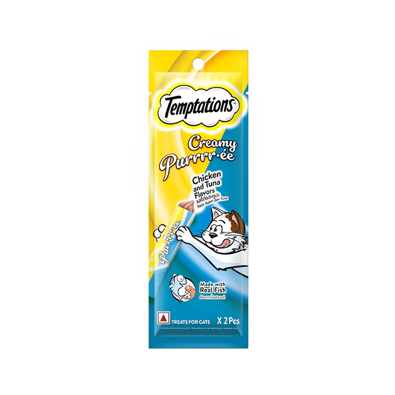 Temptations Treats For Cats Creamy Chicken And Tuna 12g x 2's