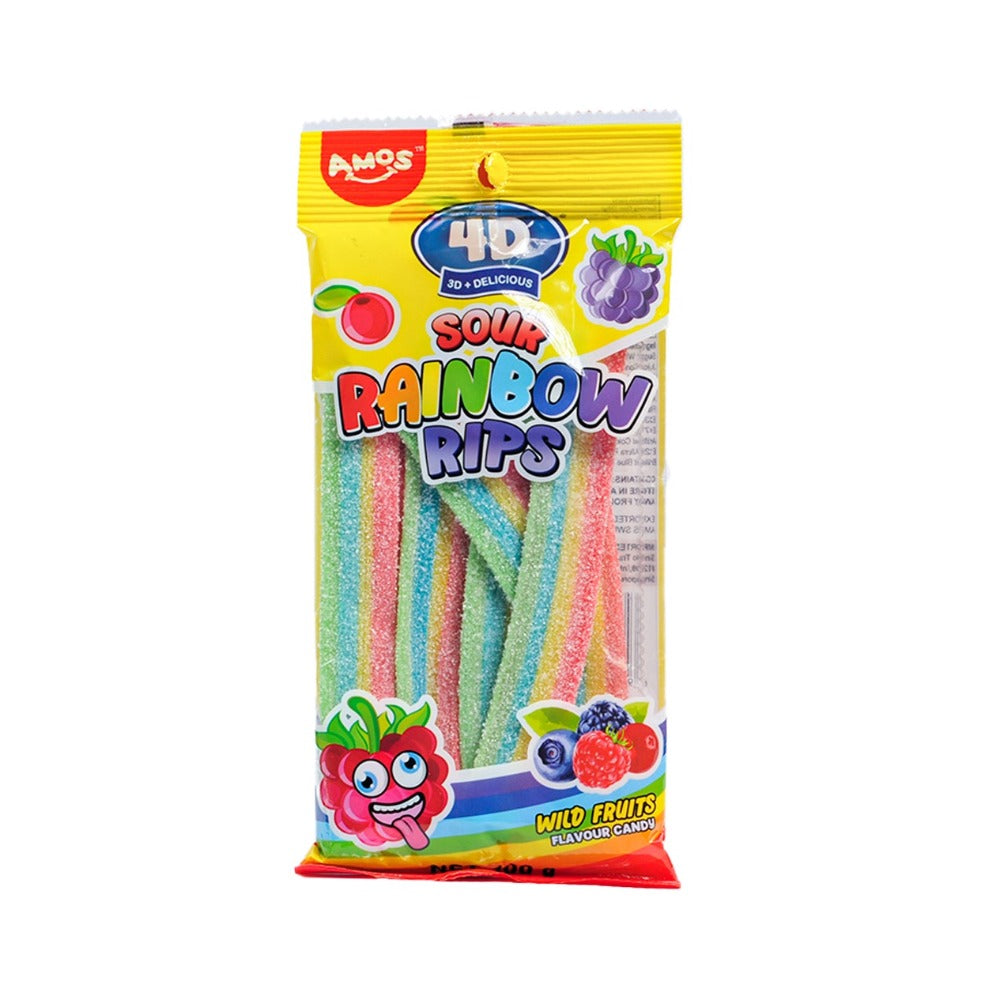 4D Sour Rainbow Rips 100g