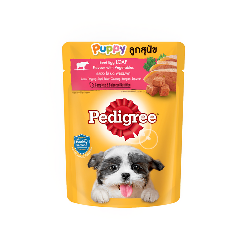 Pedigree Puppy Beef Egg Loaf Pouch 80g