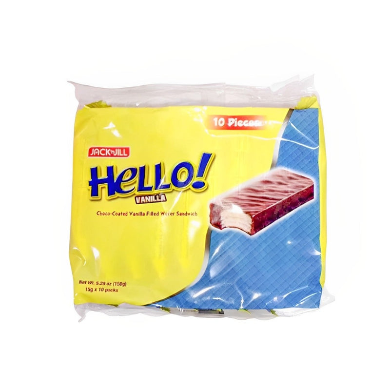 Hello Choco-Coated Vanilla Filled Wafer 15g x 10's
