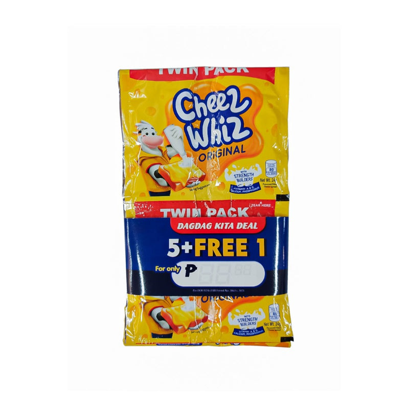 Kraft Cheez Whiz Original Twin Pack 24g 5's + 1