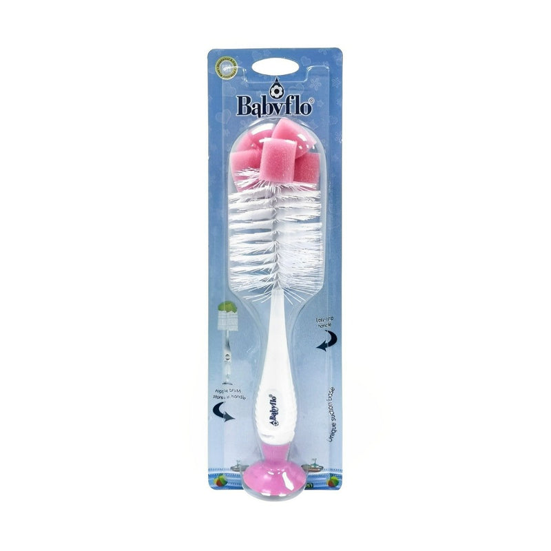 Babyflo Bottle And Nipple Brush With Suction