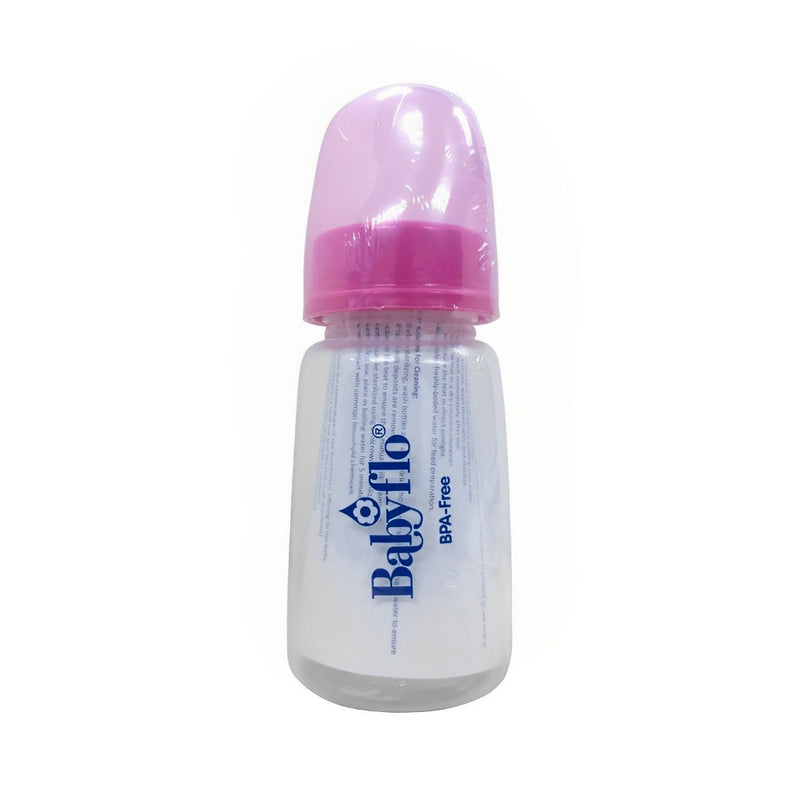 Babyflo Feeding Bottle Plain Pink 132ml (4oz)