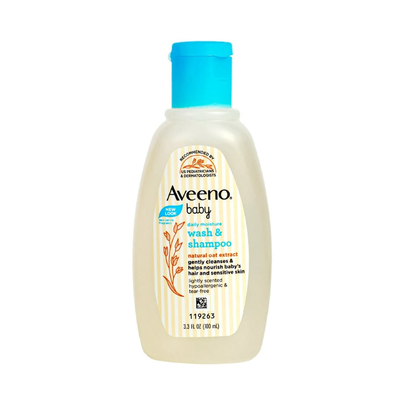 Aveeno Baby Wash And Shampoo 100ml (3.3oz)
