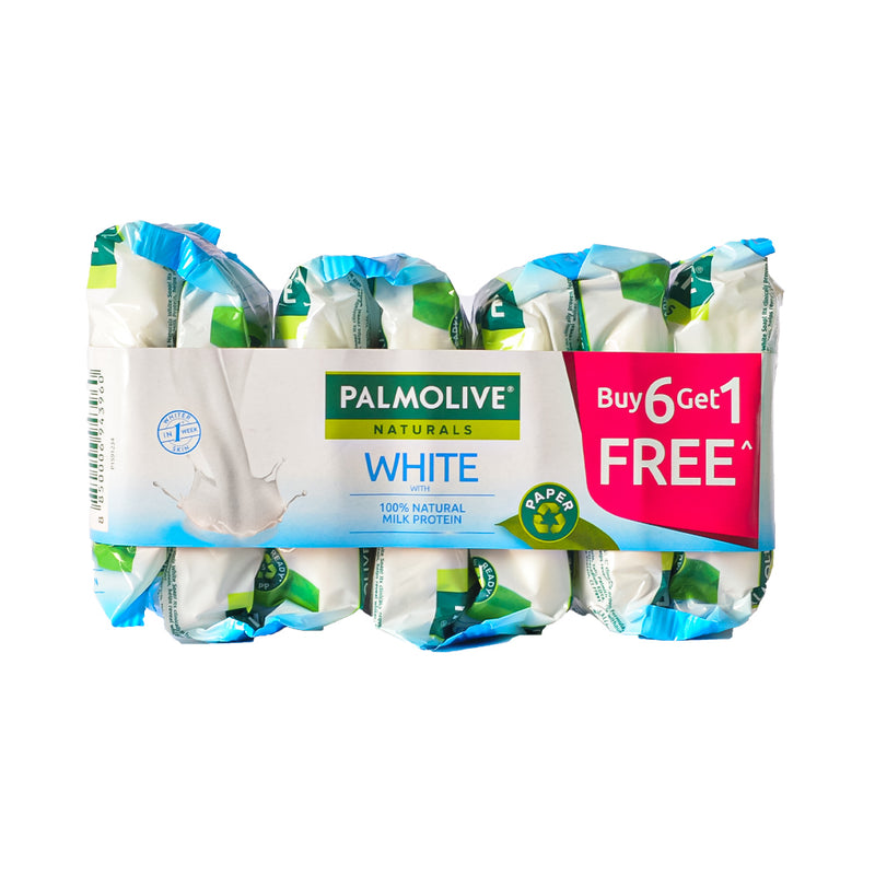 Palmolive Natural Soap White + Milk 55g x 7's