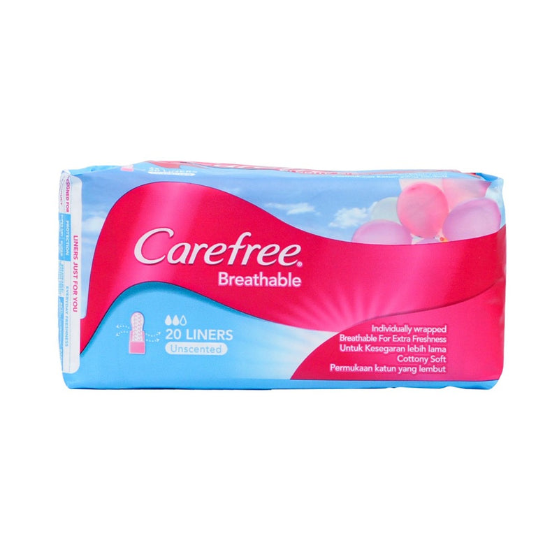 Carefree Breathable Pantyliner Unscented 20's