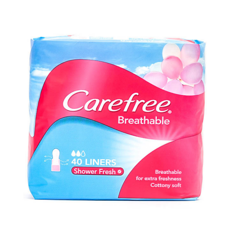 Carefree Breathable Scented Pantyliner Shower Fresh 40's