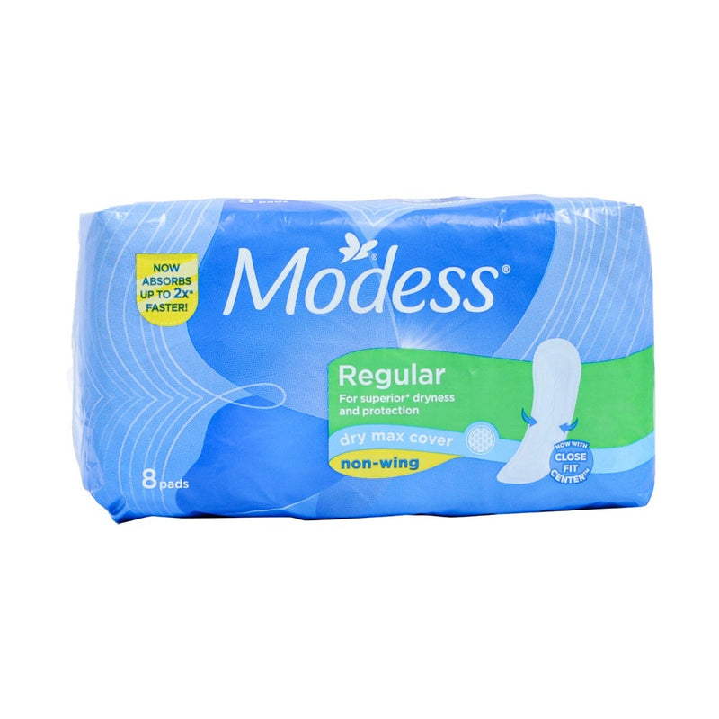 Modess Dry Max Cover Sanitary Napkin Non-Wing 8's