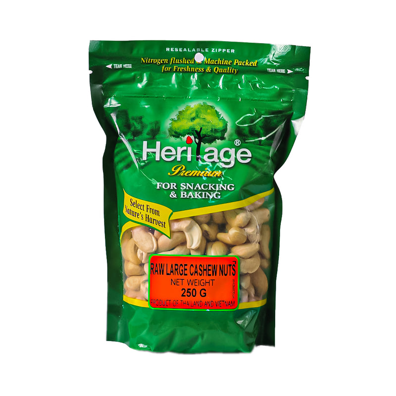 Heritage Premium Raw Large Cashew Nuts 250g