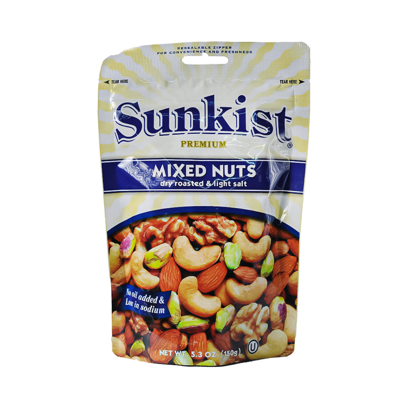 Sunkist Dry Roasted Light and Salt Mixed Nuts 150g