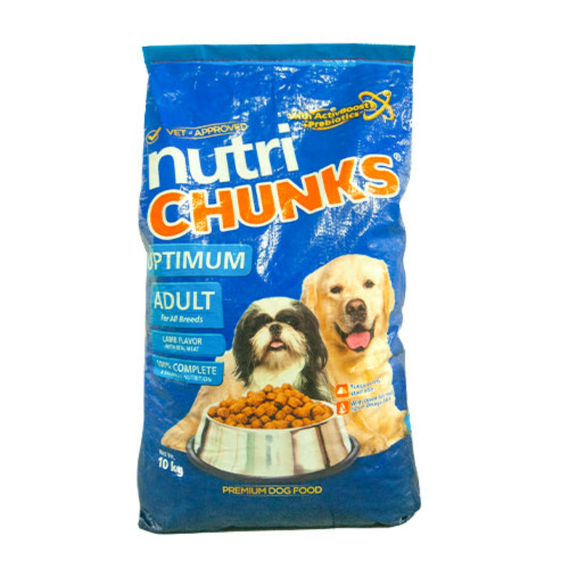 Nutri Chunks Optimum Adult Dog Food Lamb Flavor 10kg