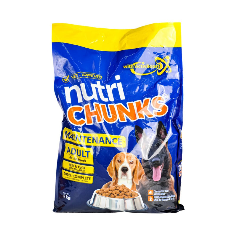 Nutri Chunks Maintenance Adult Dog Food Beef Flavor 5kg