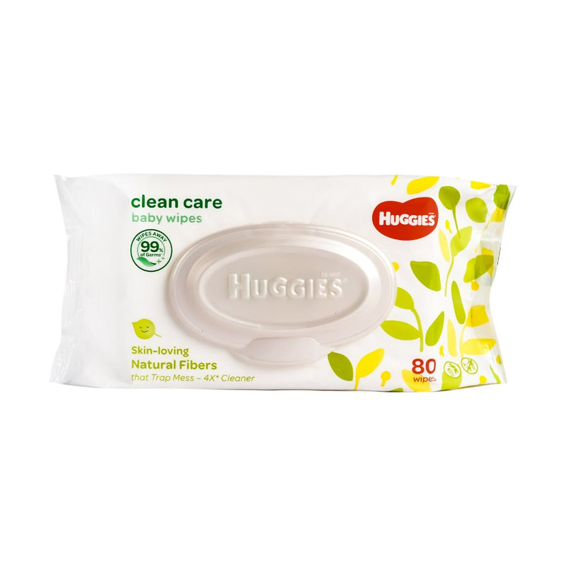 Huggies Clean Care Baby Wipes 80's