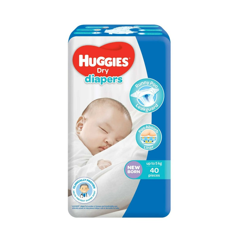 Huggies Dry Diapers Economy Newborn 40's