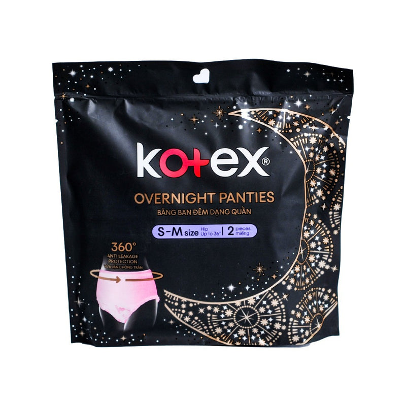 Kotex Overnight Panties S-M 2's