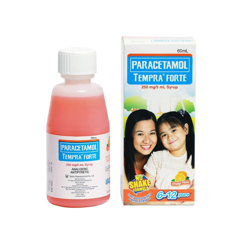 Tempra Forte Paracetamol 250mg/5ml Syrup Orange 60ml