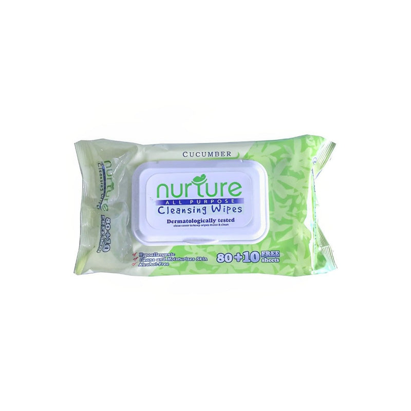 Nurture All Purpose Cleansing Wipes Cucumber 80's + 10 Sheets Free