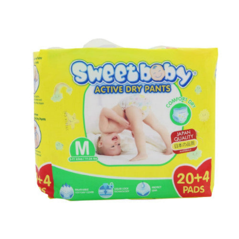 Sweet Baby Active Dry Pants Medium 20's + 4 Free Pads
