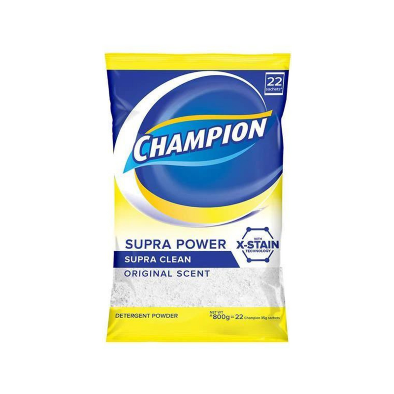 Champion Supra Power Detergent Powder Supra Clean Original Scent 800g