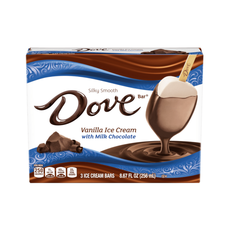 Dove Ice Cream Vanilla With Milk Chocolate 3's