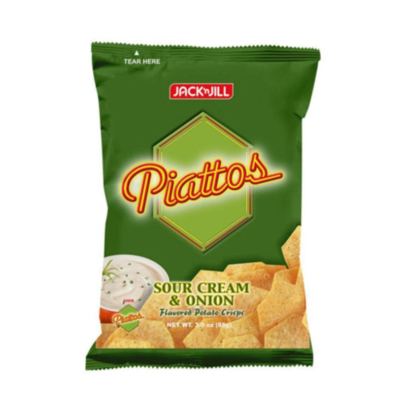 Jack 'n Jill Piattos Potato Crisps Sour Cream And Onion 85g