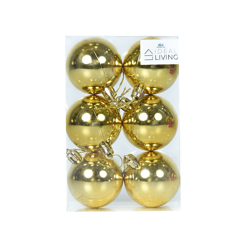 Ideal Living Shiny Balls Plain 7cm 6's