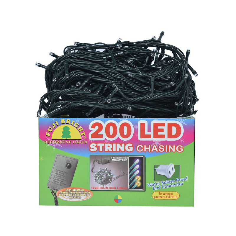 Fuji Bright 200 LED Christmas Light Chasing Light Green Wire