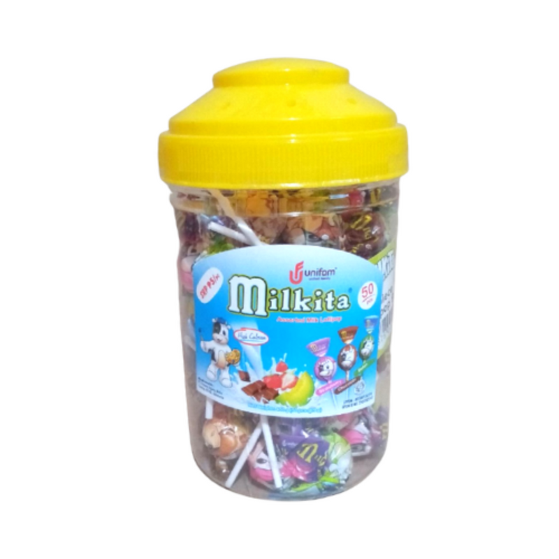 Milkita Lollipop Jar Assorted 50's