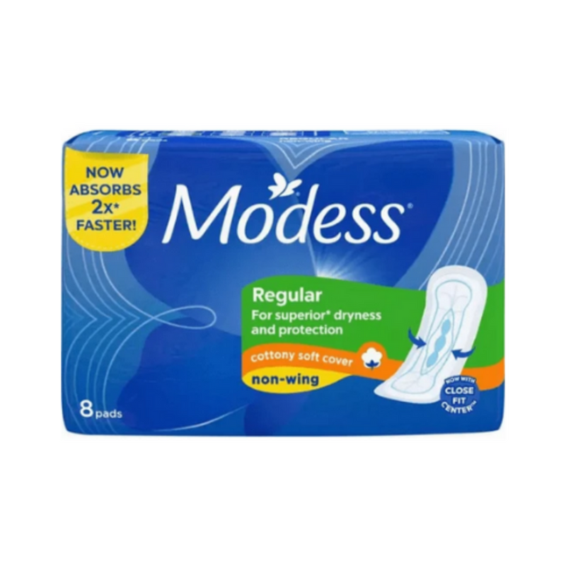 Modess Maxi Regular Cottony Soft Cover Sanitary Napkin Non-Wing 8's