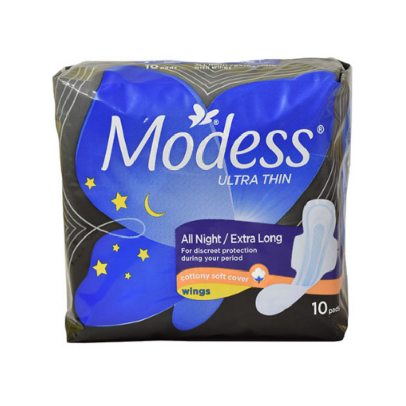Modess Ultra Thin Cottony Soft Sanitary Napkin With Wings 10's