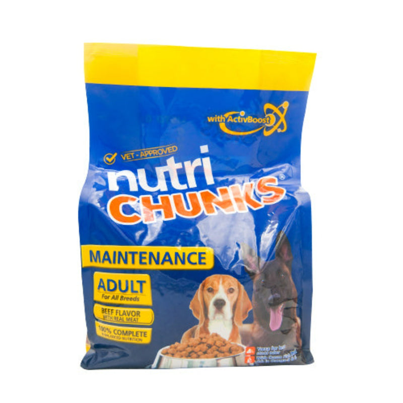 Nutri Chunks Maintenance Adult Dog Food Beef Flavor 1.3kg