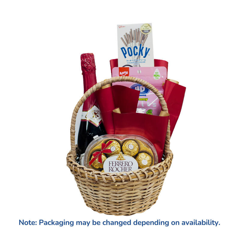Sparkling Juice And Sweets Gift Basket